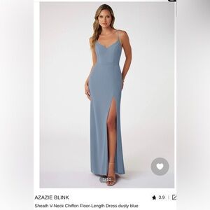 Azazie Bridesmaid Dress in Dusty Blue; Dress is new with tags; Size A2